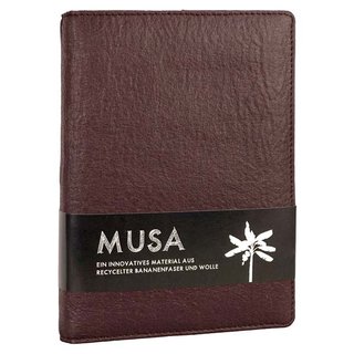 Notizbuch 22x16cm MUSA Aubergine, Upcycling