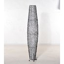 STEHLAMPE Rattan mit Canvas, dm ca 30, h150cm