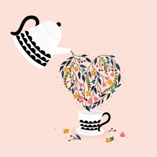 Servietten 3 lagig - Cup of flowers