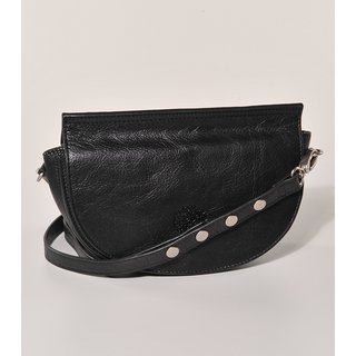 SCHULTER- oder H&Uuml;FTTASCHE &Ouml;ko, schwarz Rindsleder, 24x7xH17cm