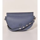 SCHULTER- oder H&Uuml;FTTASCHE &Ouml;ko, blau, Rindsleder, 24x7xH17cm