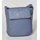 TASCHE F&auml;cher taubenblau, Rindsleder