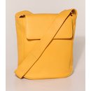 TASCHE F&auml;cher, gelb, Rindsleder
