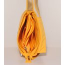 TASCHE F&auml;cher, gelb, Rindsleder
