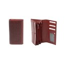 Rindslederb&ouml;rse F&auml;cher "Nappa" rot