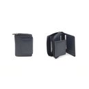 Rindslederb&ouml;rse m. Lasche "Nappa" blau