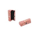 Shantileder-Lippenstiftetui "Floral" rot