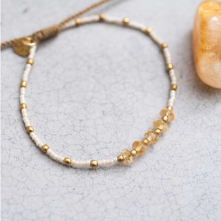 Family Citrin Gold Armband