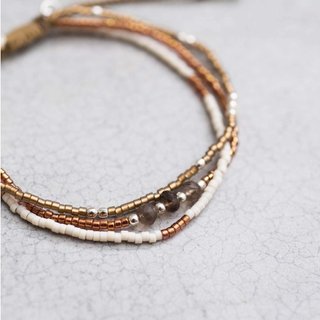 Gentle Rauchquarz Silber Armband 