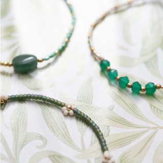 Family Aventurin Gold Armband