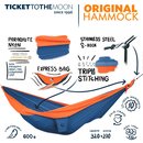 Reiseh&auml;ngematte Double Royal Blue/ Orange