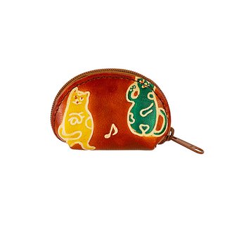 M&uuml;nzborse gerundet FELINE Ziegenleder