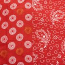 Schal Blumen-Mix 180x100cm, rot, Bio-Baumwolle