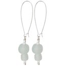 Ohrringe GLASS PEARLS DANGLE white