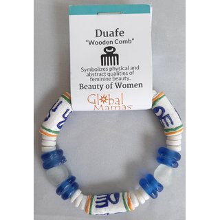 Armband ADINKRA DUAFE blau