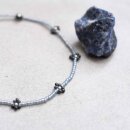 Daisy Lapislazuli Fu&szlig;kettchen - grau