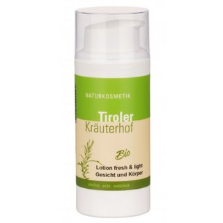 Lotion fresh &amp; Light bio f&uuml;r Gesicht &amp; K&ouml;tper 100ml