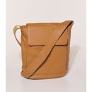 TASCHE F&auml;cher camel, Rindsleder, H29x27cm