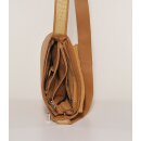 TASCHE F&auml;cher camel, Rindsleder, H29x27cm