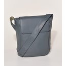 TASCHE F&auml;cher steinblau, Rindsleder, H29x27cm