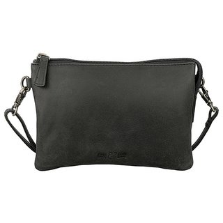 Handtasche Vintage-COMPARTMENTS schwarz, Rindsleder