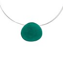 Kette oval petrol, Capiz