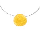 Kette oval sonnengelb, Capiz