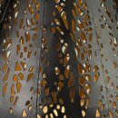 Laterne 13x16cm BRANCHES bauchig schwarz, Eisenblech