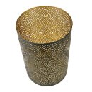 Windlicht 15x22cm RHOMB schwarz-gold, Eisenblech