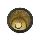Windlicht 10x16cm MEDAILLON schwarz-gold, Eisenblech