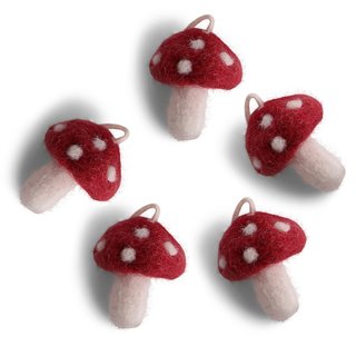 1 Fliegenpilz mini rot, 4 cm