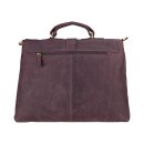 Schultertasche Vintage-SUNITA bordeaux, Rindsleder
