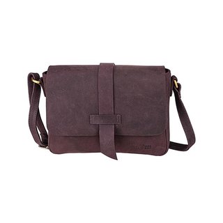 Handtasche Vintage-SUNITA klein bordeaux, Rindsleder