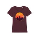 Sunset forest - T-Shirt Damen M French Navy