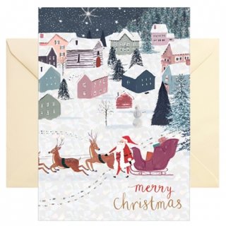 Doppelkarte mit Umschlag - Merry Christmas