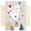 Doppelkarte mit Umschlag - Herzliche Wintergr&uuml;&szlig;e