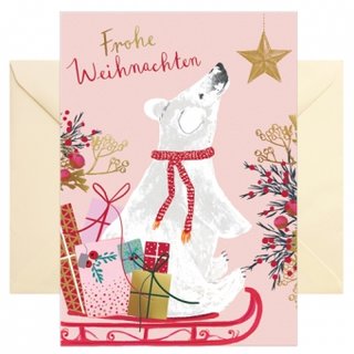 Doppelkarte mit Umschlag - Frohe Weihnachten