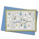 Postkarte mit Umschlag - Schlittschuh