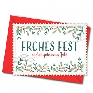 Postkarte mit Umschlag - Frohes Fest