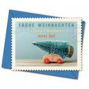 Postkarte mit Umschlag - Small car-Big tree