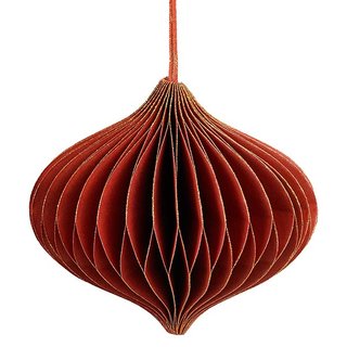 Papierdeko Origami 9cm ONION weinrot, Glitter
