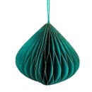 Papierdeko Origami 9cm DOME petrol, Glitter