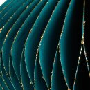 Papierdeko Origami 9cm DOME petrol, Glitter