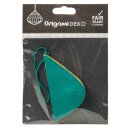 Papierdeko Origami 9cm DOME petrol, Glitter