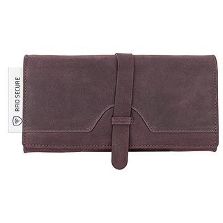 Brieftasche Vintage-SUNITA 19,5x10cm bordeaux, Rindsleder