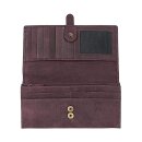 Brieftasche Vintage-SUNITA 19,5x10cm bordeaux, Rindsleder