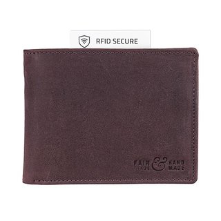 Borse Vintage-CASUAL 12,5x9,5cm RFID bordeaux, Rindsleder