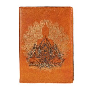 Notizbuch / Bullet Journal BUDDAH nachfullbar, Leder