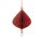 Papierdeko Origami 9cm DOME rot de Luxe ,Glitter