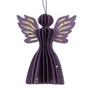 Baumschmuck Engel Seraphim 8cm purpur-gold, Papier